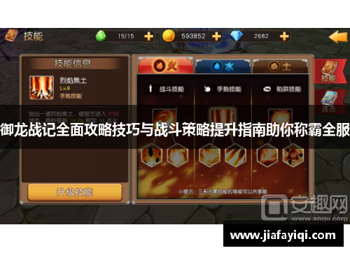 御龙战记全面攻略技巧与战斗策略提升指南助你称霸全服